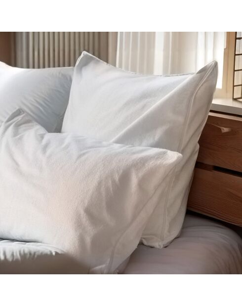 Protège oreiller Molleton absorbant Biome® blanc