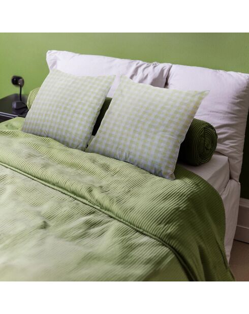 Oreiller Moelleux Vichy vert vichy vert/blanc - 60x60 cm