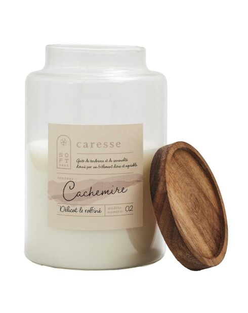 Bougie Parfumee Pot Top Acacia  blanc - 11x16.5x11 cm