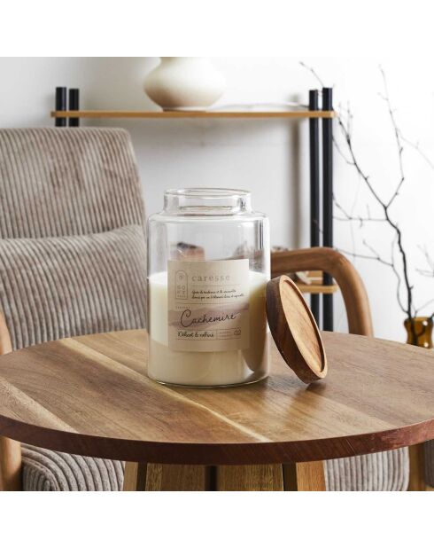 Bougie Parfumee Pot Top Acacia  blanc - 11x16.5x11 cm