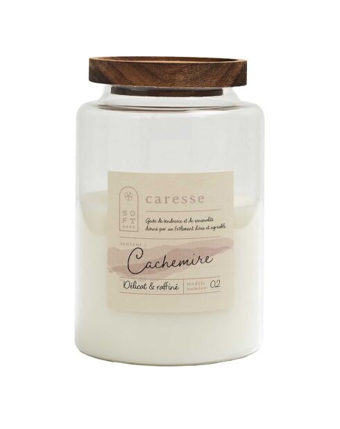 Bougie Parfumee Pot Top Acacia  blanc - 11x16.5x11 cm