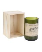 Bougie Parfumée Vin Coffret Bois  vert/ beige - 7.5x12x7.5 cm
