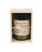 Bougie Parfumée Vin Coffret Bois  vert/ beige - 7.5x12x7.5 cm