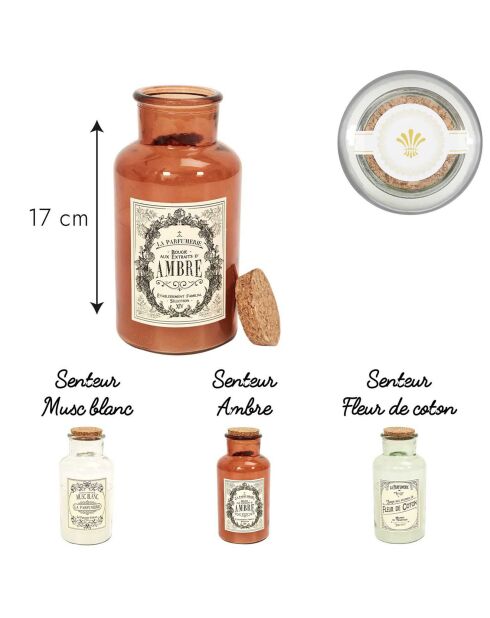 Bougie Parfumée Maison Tradition vert/ rouge/ blanc - 7.8x17x7.8 cm