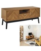 Meuble Tv Felix marron/ noir - 110x48x40 cm
