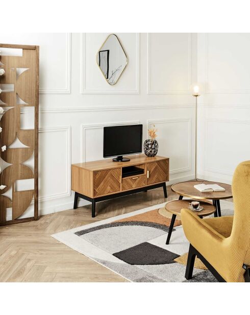 Meuble Tv Felix marron/ noir - 110x48x40 cm