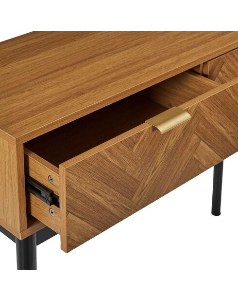 Console Felix marron/ noir - 100x80x35 cm