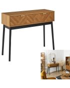 Console Felix marron/ noir - 100x80x35 cm