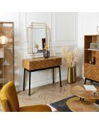 Console Felix marron/ noir - 100x80x35 cm