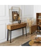 Console Felix marron/ noir - 100x80x35 cm