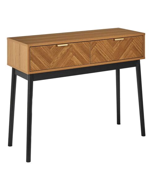 Console Felix marron/ noir - 100x80x35 cm