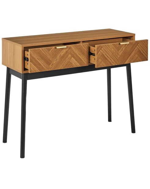 Console Felix marron/ noir - 100x80x35 cm