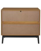 Commode Felix marron/ noir - 90x79x49 cm