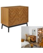 Commode Felix marron/ noir - 90x79x49 cm