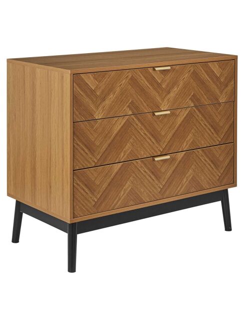 Commode Felix marron/ noir - 90x79x49 cm