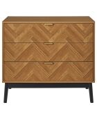 Commode Felix marron/ noir - 90x79x49 cm