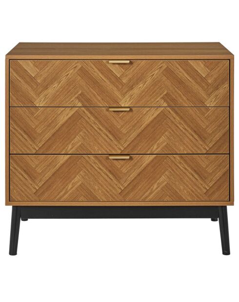 Commode Felix marron/ noir - 90x79x49 cm