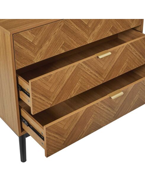 Commode Felix marron/ noir - 90x79x49 cm