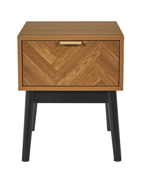 Chevet Felix marron/ noir - 40x50x40 cm