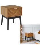 Chevet Felix marron/ noir - 40x50x40 cm