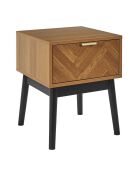 Chevet Felix marron/ noir - 40x50x40 cm