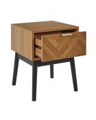 Chevet Felix marron/ noir - 40x50x40 cm