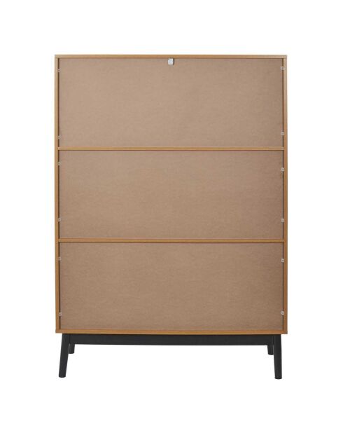 Bibliotheque Felix marron/ noir - 100x140x35 cm