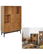 Bibliotheque Felix marron/ noir - 100x140x35 cm
