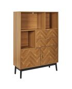 Bibliotheque Felix marron/ noir - 100x140x35 cm