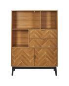 Bibliotheque Felix marron/ noir - 100x140x35 cm