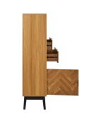 Bibliotheque Felix marron/ noir - 100x140x35 cm