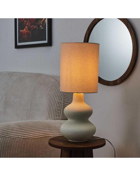 Lampe Céramique blanche - 20x50x20 cm