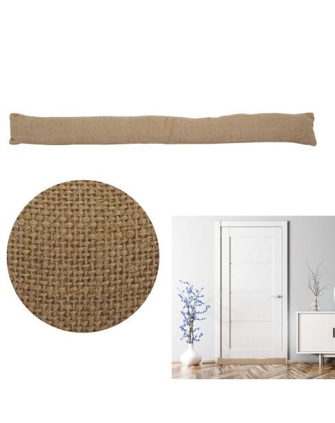 Boudin De Porte marron - 80x7x7 cm