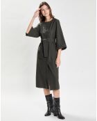 Robe en Laine mélangée Uruguay kaki