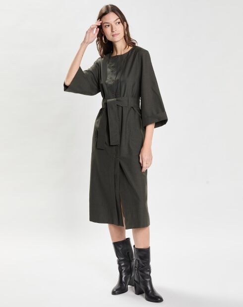 Robe en Laine mélangée Uruguay kaki