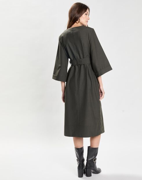 Robe en Laine mélangée Uruguay kaki