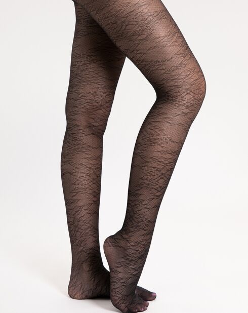Collants à motifs Stephanie 30 deniers noirs