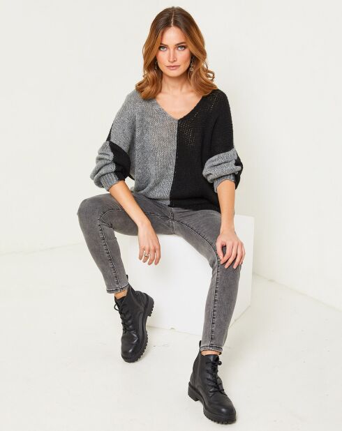 Pull Josef noir/gris