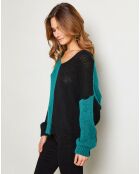 Pull Josef noir/vert