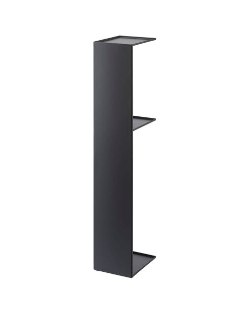 Rangement de salle de bain étroit noir - 13×17×70.5 cm