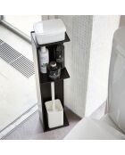 Rangement de salle de bain étroit noir - 13×17×70.5 cm