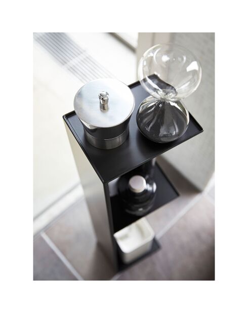 Rangement de salle de bain étroit noir - 13×17×70.5 cm