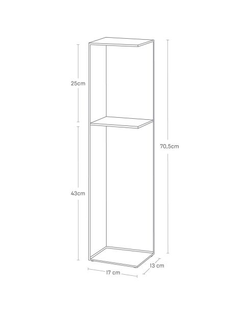 Rangement de salle de bain étroit noir - 13×17×70.5 cm