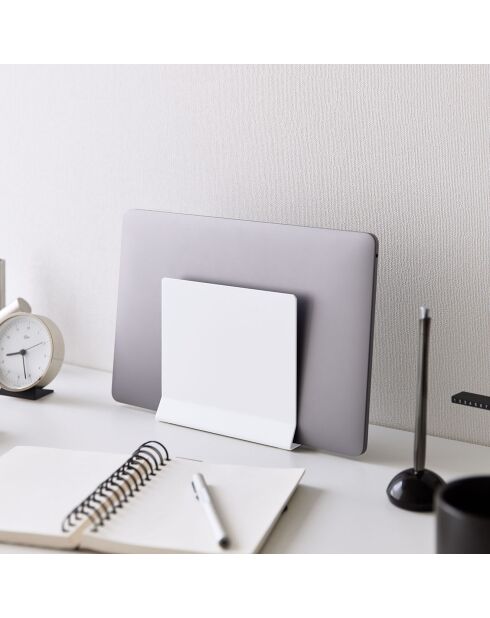 Support ordinateur portable blanc - 16×5.7×15.2 cm