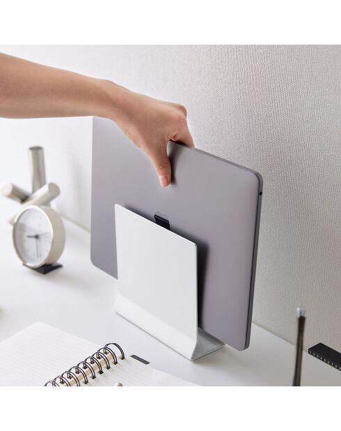 Support ordinateur portable blanc - 16×5.7×15.2 cm