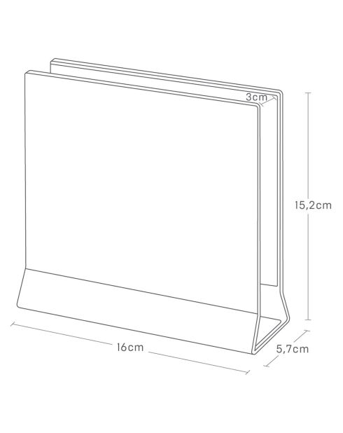Support ordinateur portable blanc - 16×5.7×15.2 cm