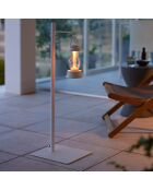 Supporto per lanterna regolabile bianco - 26×30×80/152 cm