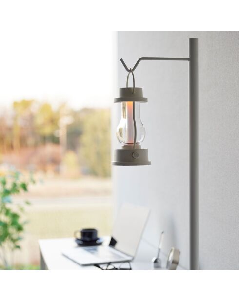 Supporto per lanterna regolabile bianco - 26×30×80/152 cm