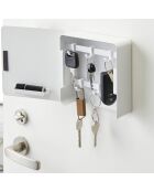Boîte À Clés magnétique blanche - 15.8×5.5×15.8 cm