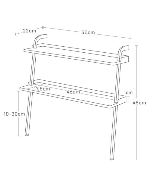 Weißer Schuhhalter für Kinder - 50×22×48 cm
